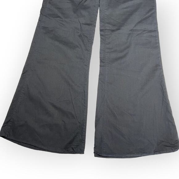 Jarbo Pima Cotton Double Layer Flare Pants SIZE 4 Peru 34 Black Wide Leg - Picture 9 of 10